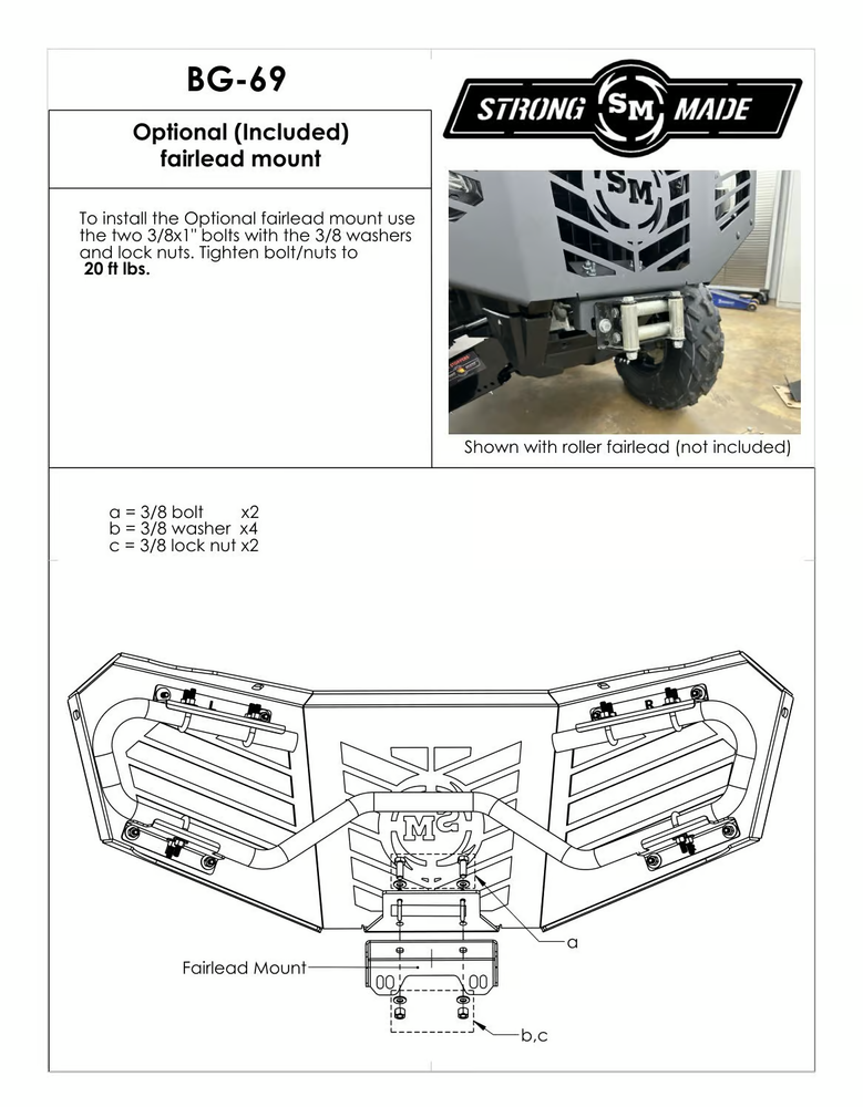 FRONT BUMPER HONDA RUBICON 2020-2024