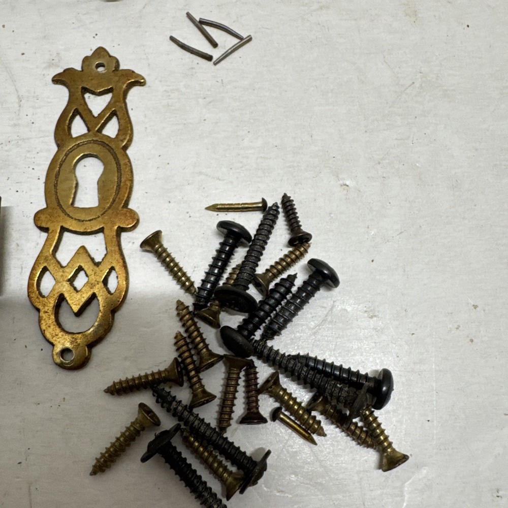 Seth Thomas GRANDFATHER CLOCK VINTAGE HARDWARE SET HINGES LOCK