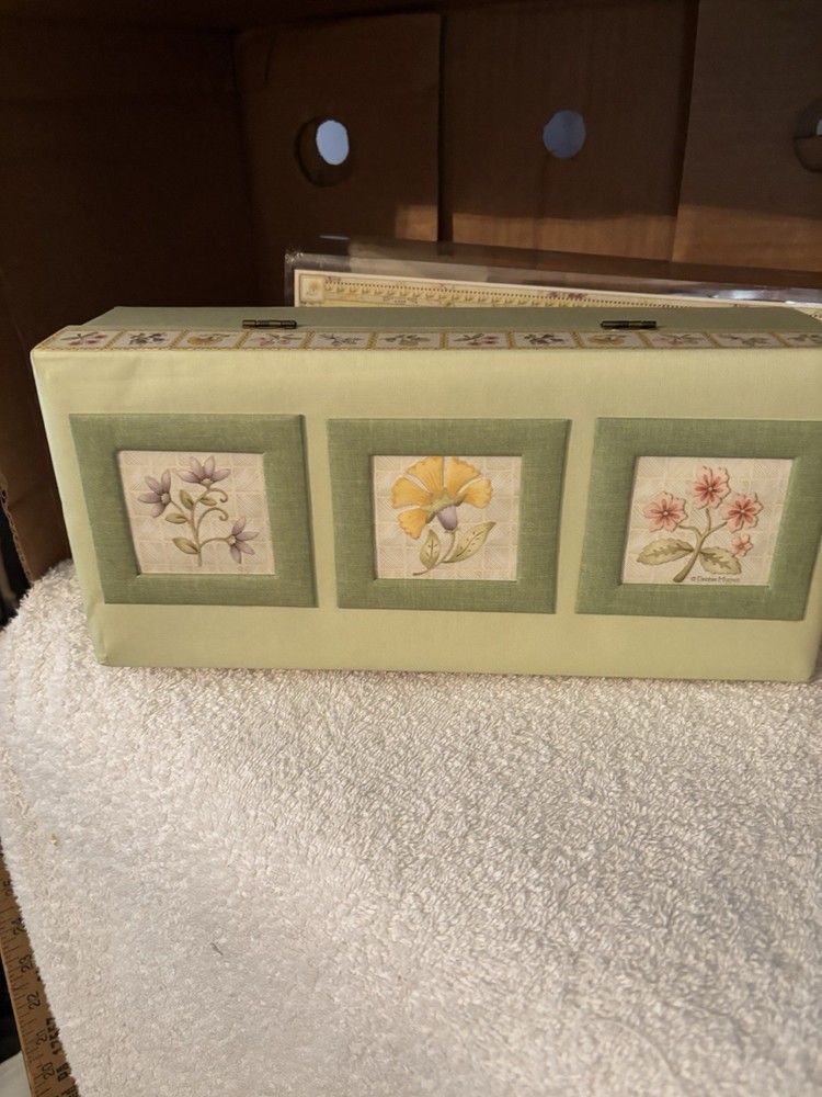 Diecut Floral Deluxe Note Card Set Keepsake Box