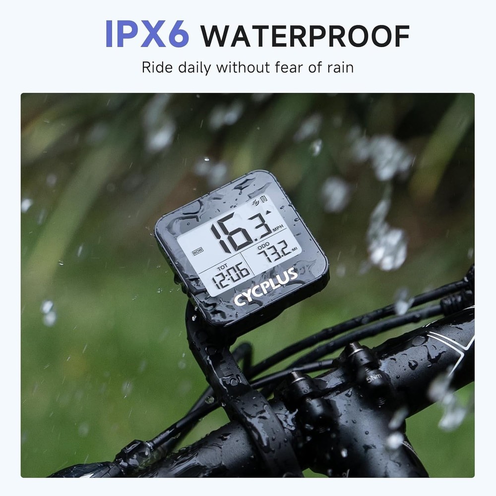 Compact Waterproof Bicycle Speedometer with Automatic Backlight & Easy Interface