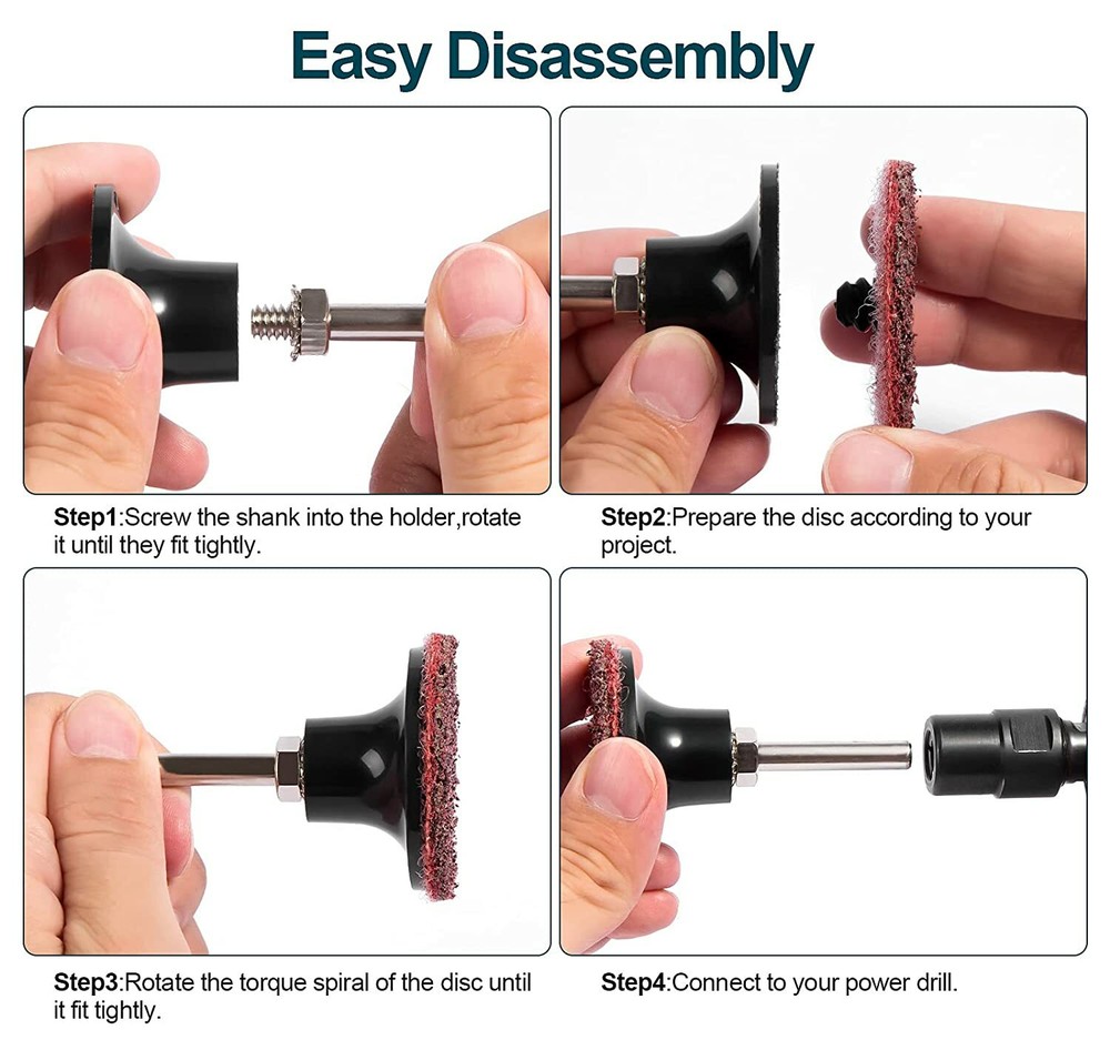 50PCS 2 inch Coarse Surface Conditioning Roll Lock Sanding Discs for Die Grinder