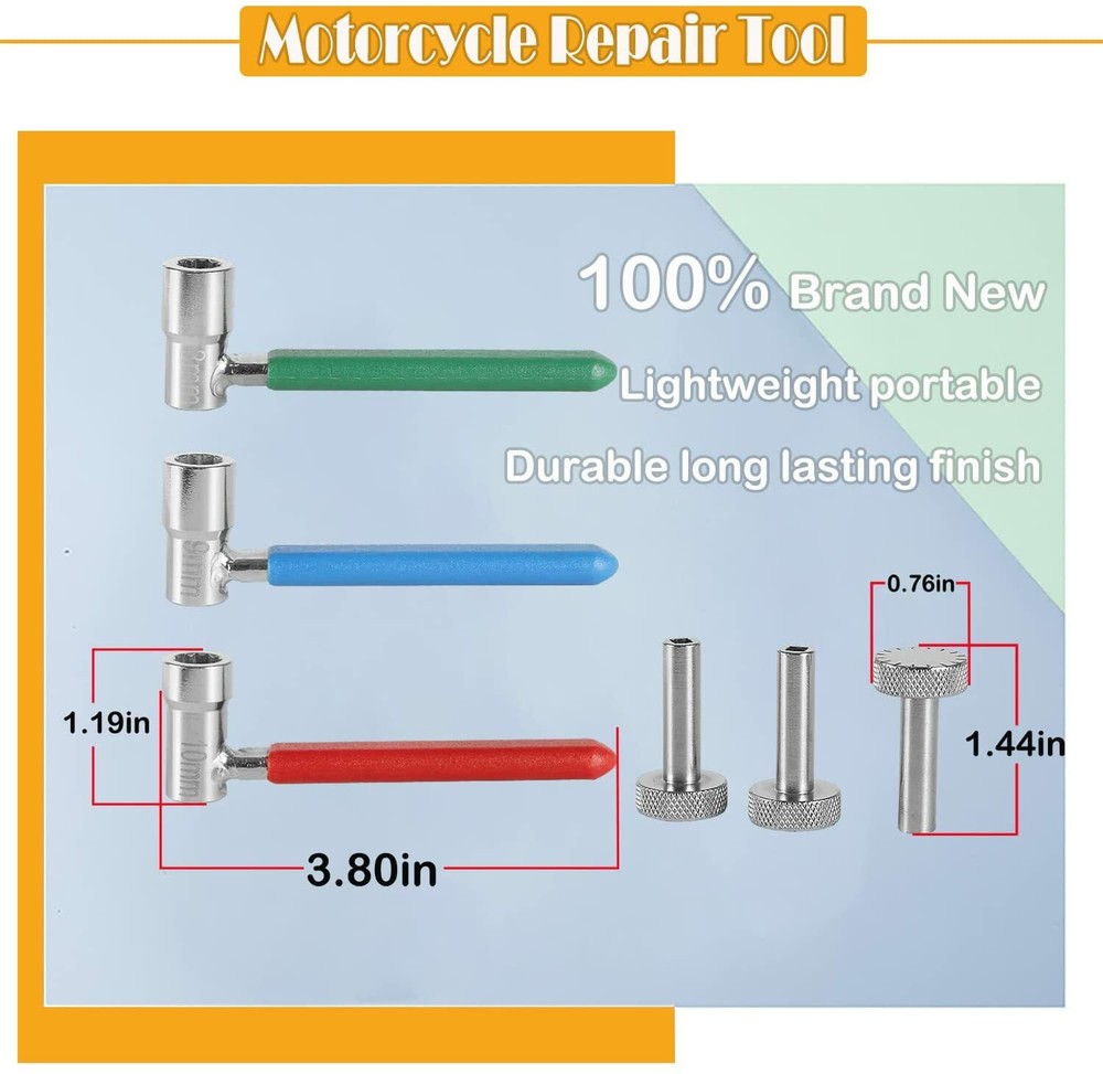 Valve Tappet Adjusting Wrench Tool For Most Motorcycles ATVs & ATCs Small Engine