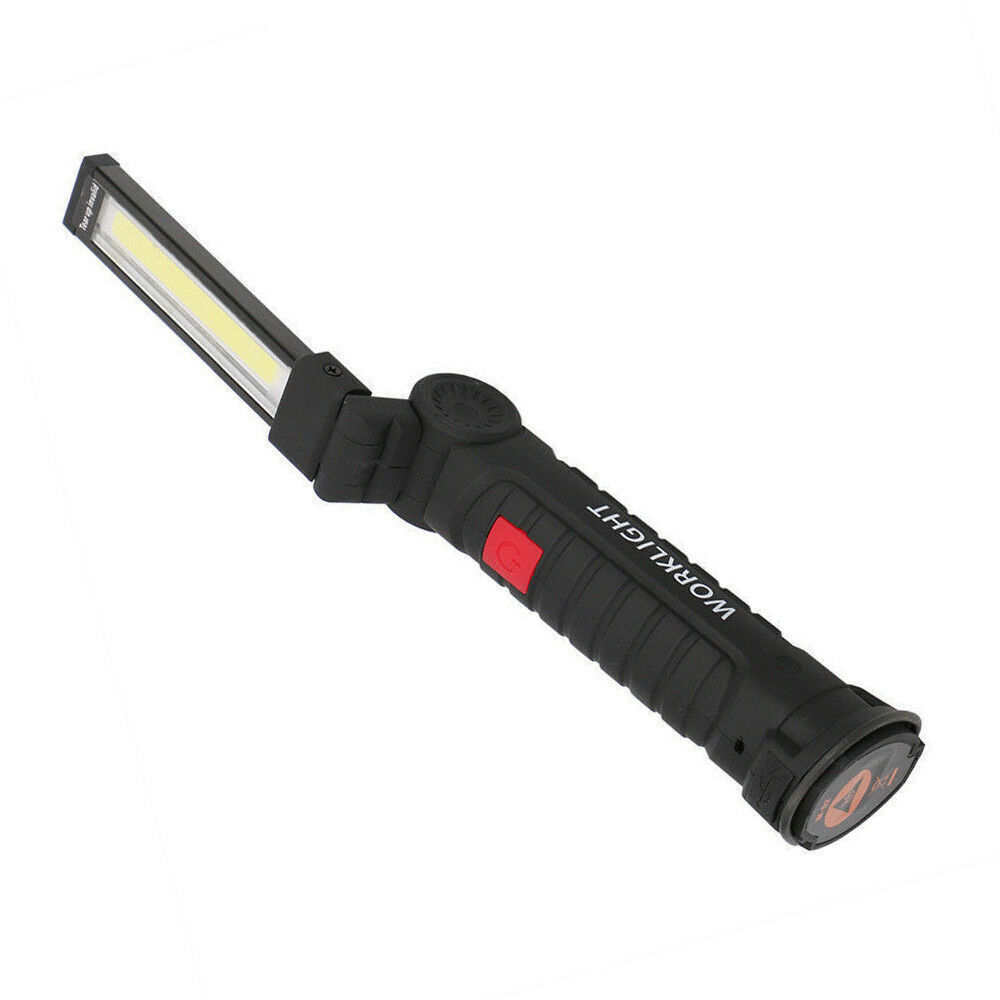 Rechargeable LED COB Work Light Mechanic Flashlight Folding Lamp Magnetic Base