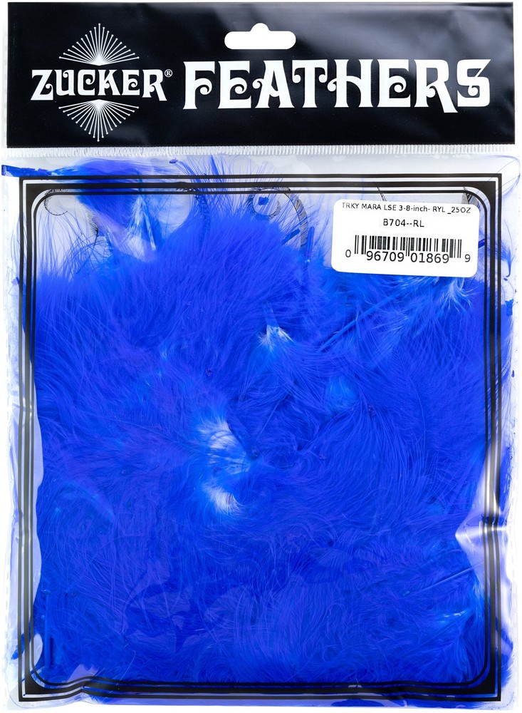Zucker Marabou Feathers .25oz-Royal Blue