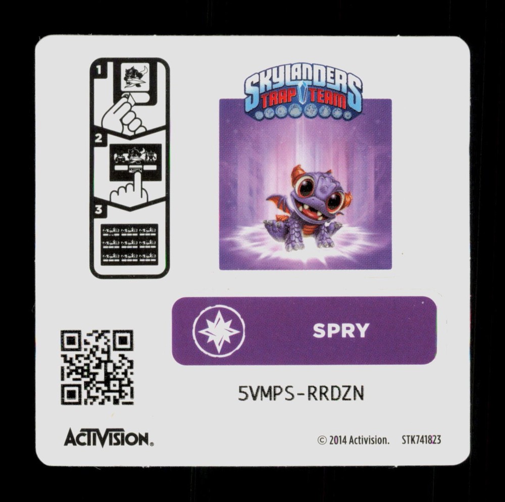 Spry Skylanders Trap Team 2014 Activision Sticker