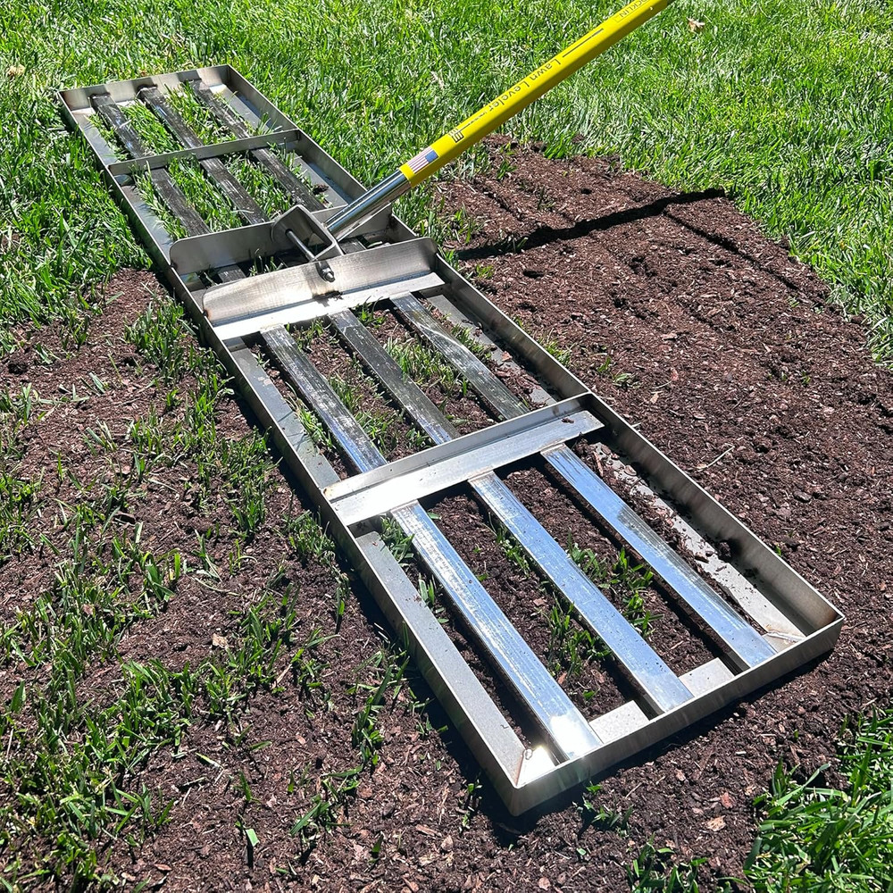 Rocklin™ Lawn Leveling Rake |Stainless Steel Surface Leveling Tool | Level Soil