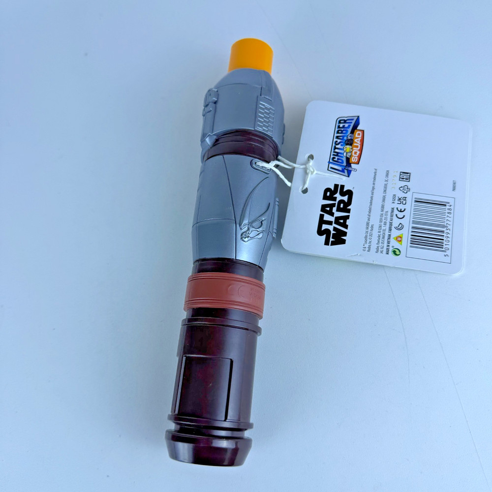 Star Wars Lightsaber Squad The Mandalorian Extendable Orange Lightsaber...