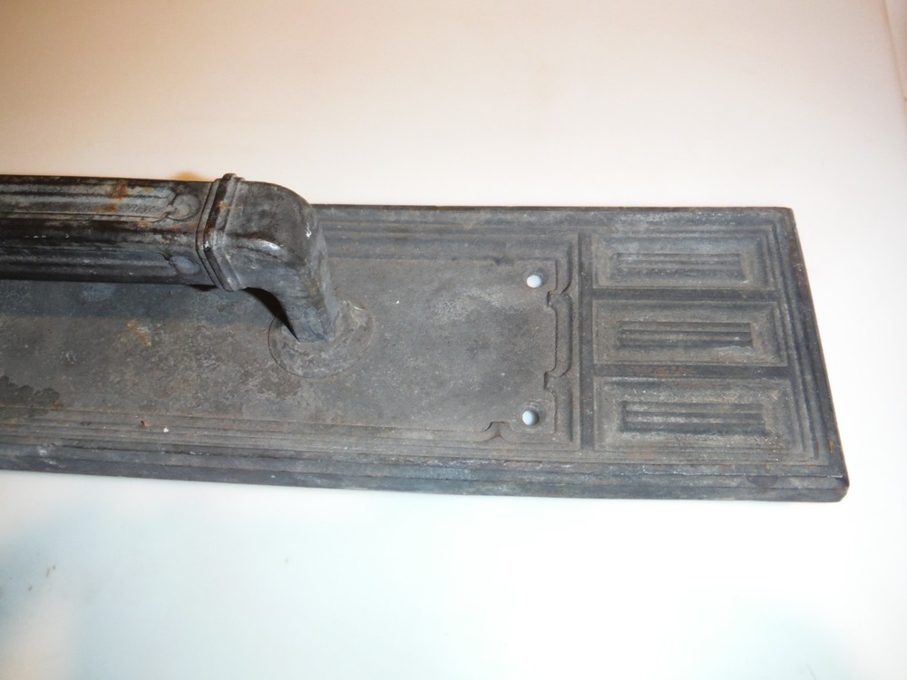 ANTIQUE BRASS GOTHIC VICTORIAN DOOR PULL HARDWARE 19.5"x4"