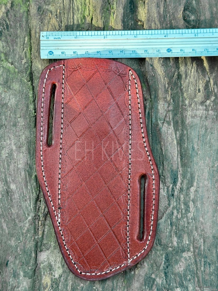 Custom Engraved Pure Leather Belt Loop Sheath for Fixed Blade & Skinner