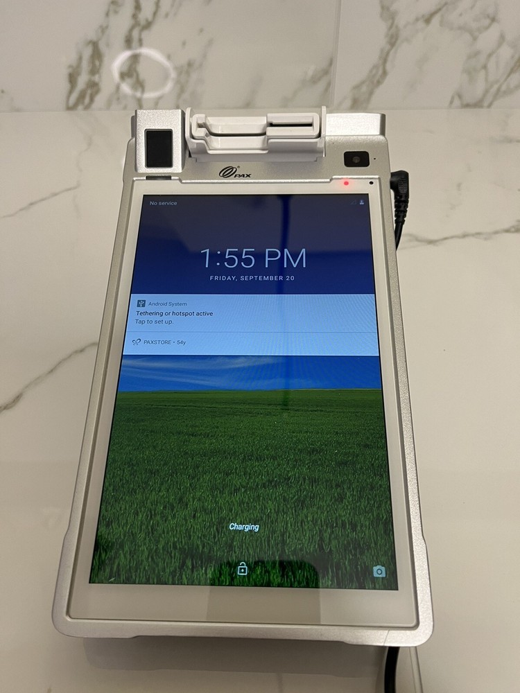 PAX E-600 Android Integrated Credit Card Terminal with Cables