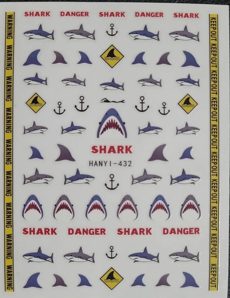 Shark Nail Art Stickers