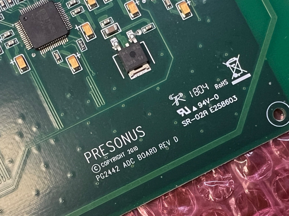 Presonus P/N PG2442 ADC BOARD REV D