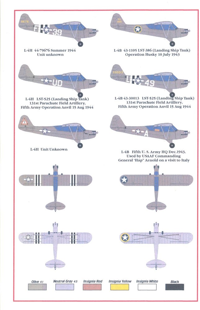 Starfighter Decals 1/72 PIPER L-4 GRASSHOPPER