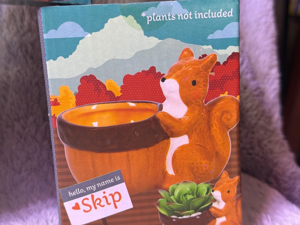 Skip Squirrel Animal Planter