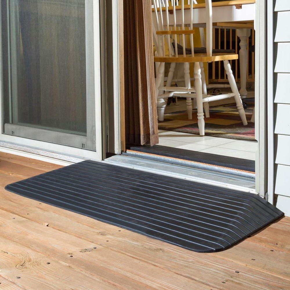 Silver Spring Solid Rubber Threshold Ramp for Wheelchairs, Scooters & More, 0...