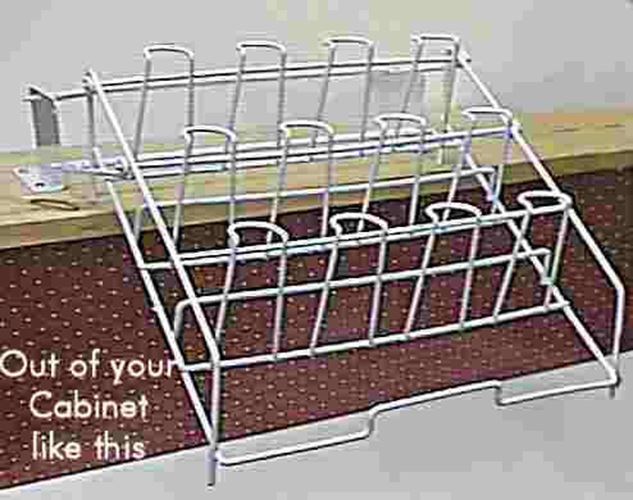 Easy Access Pull-Down Glass Rack - Amerock