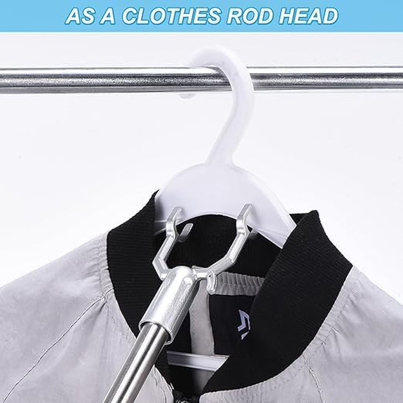 Retractable Telescoping Clothesline Prop - for Drying Rack and Hanging Clothes,