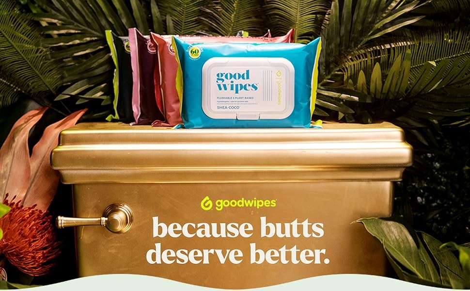 Goodwipes Flushable Butt Wipes Made with Vitin E & e - Soft & ntle