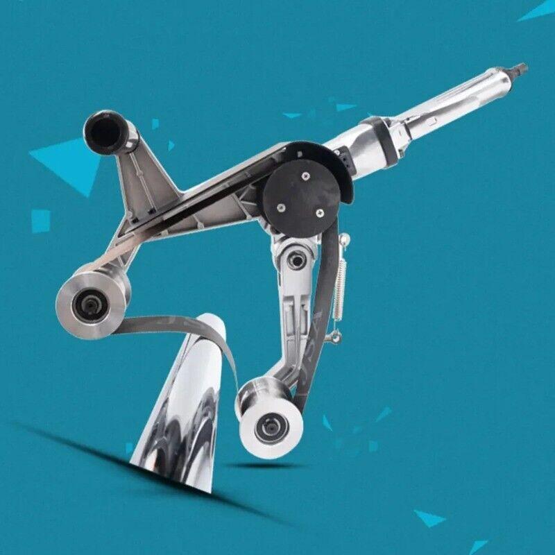 Pneumatic Belt Sander Polishing Machine Round Pipe Grinder Drawing Machine