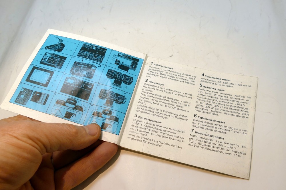 Rollei 35 SE TE Camera quick guide brochure