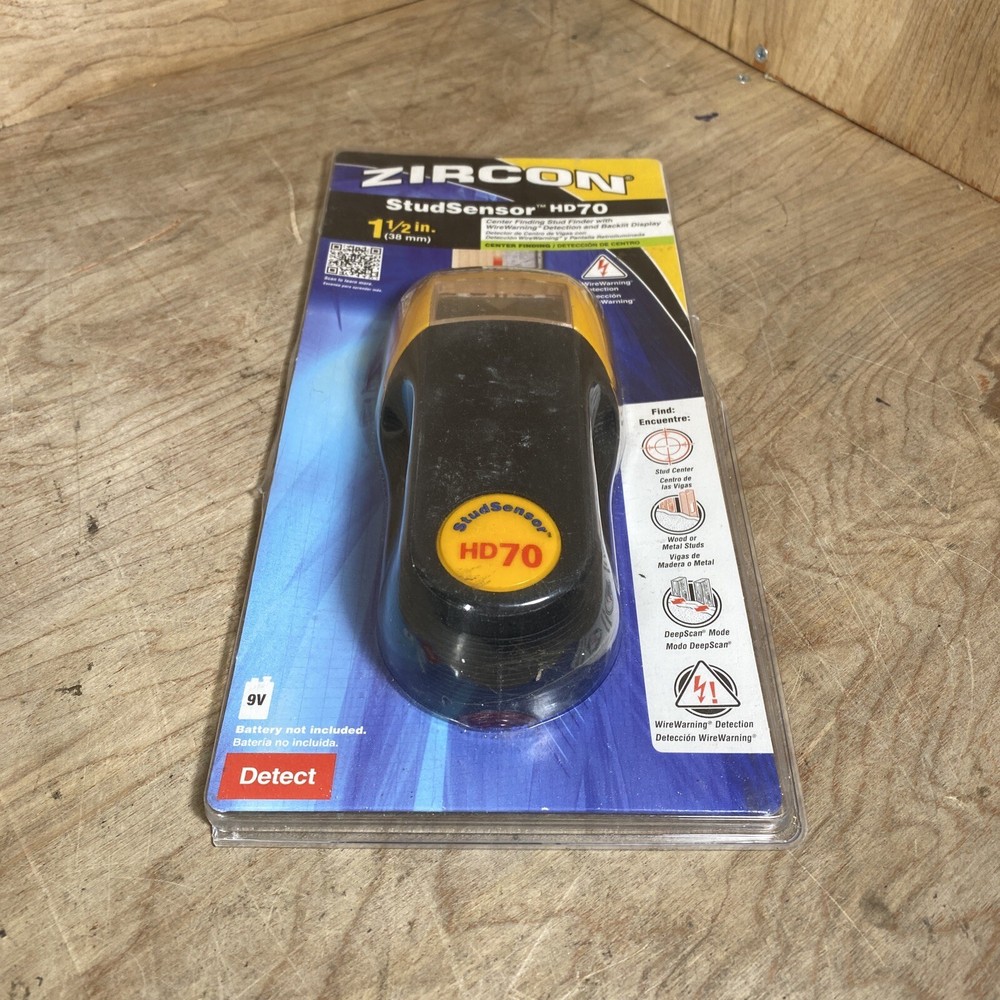Zircon StudSensor HD70 Stud Finder with Wire Warning
