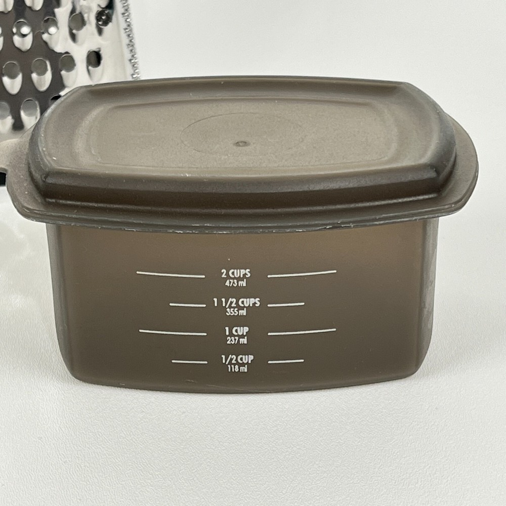 KitchenAid Stainless Steel Box Grater 4-Sided ~ 3 Cup Storage Container