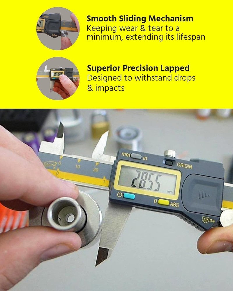 Absolute Origin 0-6" Digital Caliper - Accurate, Durable, with USB Data Export