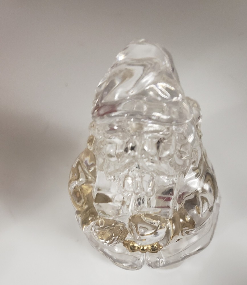 4" Clear Santa Clause Hinged Trinket Box #45