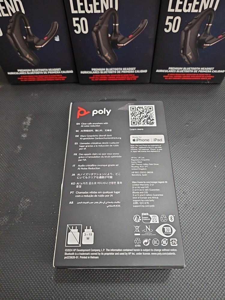 Poly Voyager Legend 50 Premium Bluetooth Headset Black