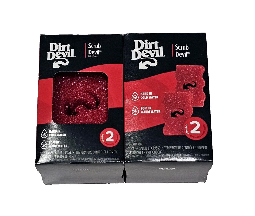 2 Pack Dirt Devil Scrub Devil 2 Sponges Included