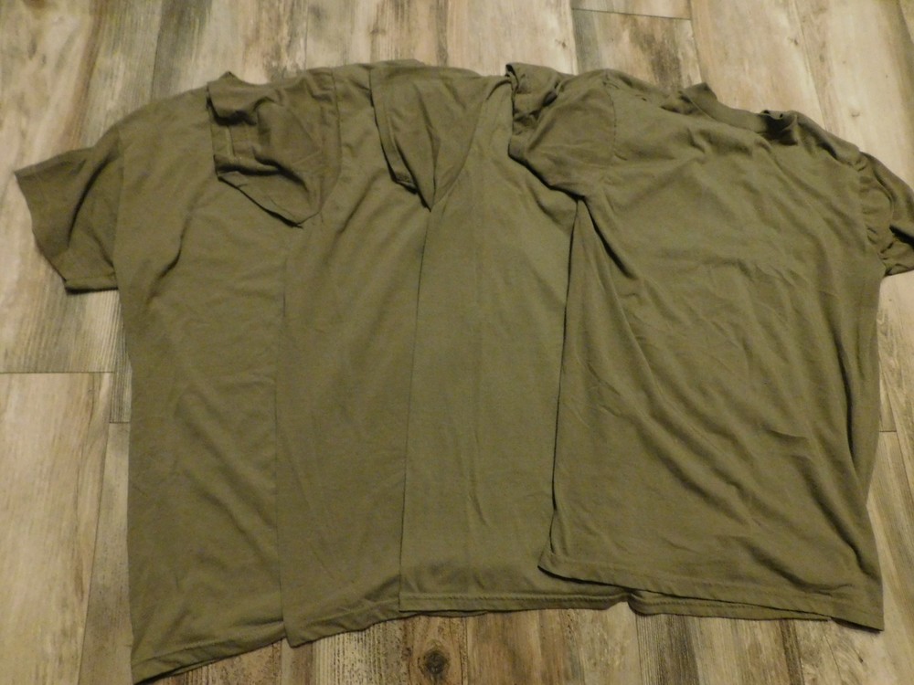 LOT OF 4 US MILITARY TAN UNDERSHIRT SIZE MEDIUM