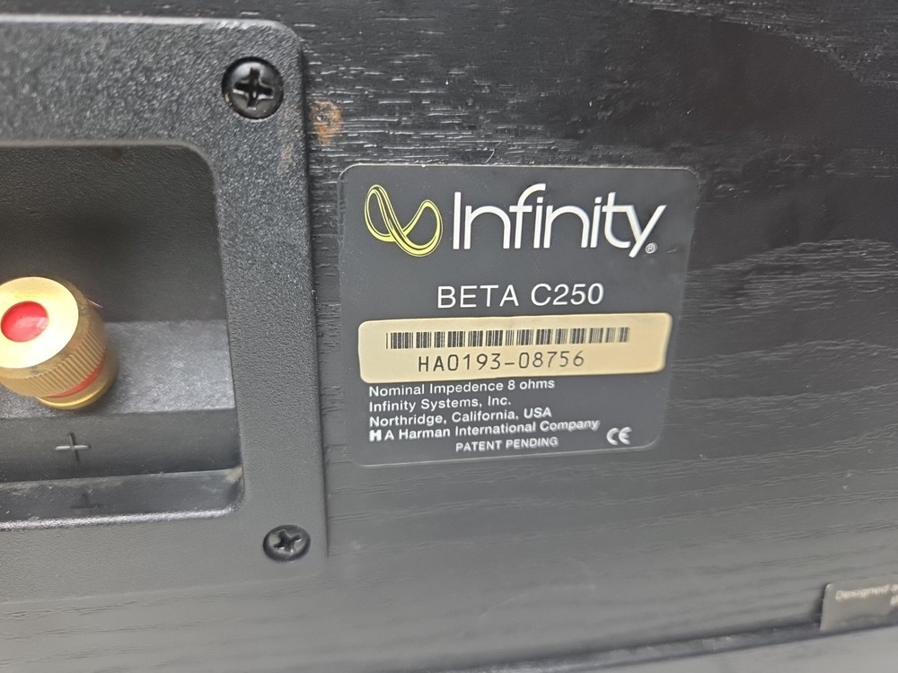 Infinity Beta C250 Center Channel Speaker 17x7