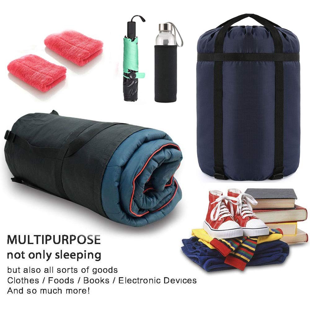 2x 24L Sleeping Bag Stuff Sack Black Compression Sack for Backpacking & Camping