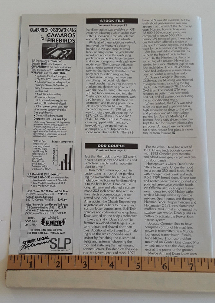 1967 MUSTANG GTA 390 ORIGINAL 1993 ARTICLE