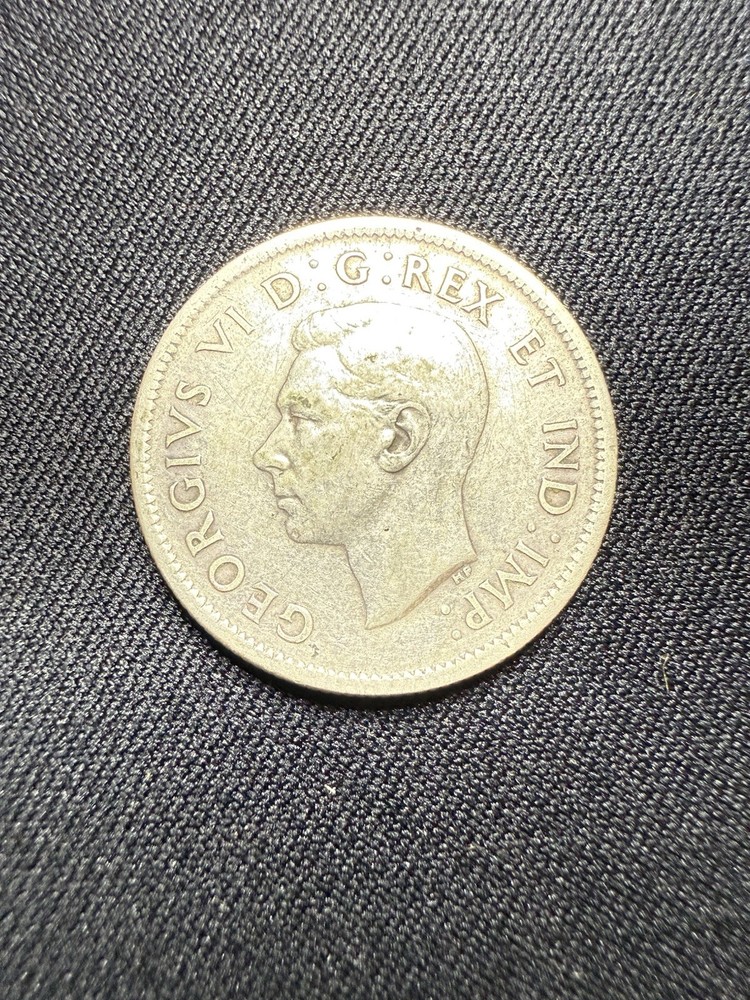 1938 Canada Silver 25 Cents Coin
