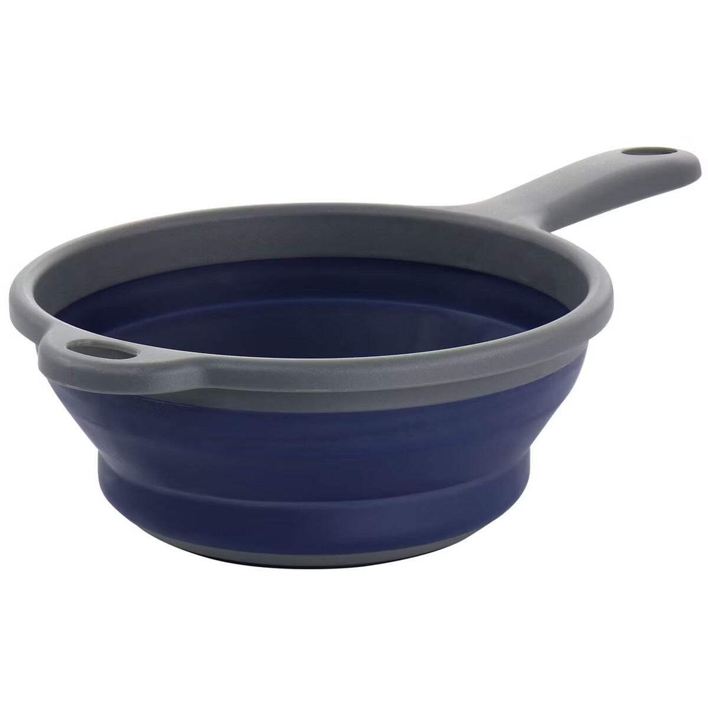 Oster Bluemarine Collapsible Navy Blue Colander w Handle