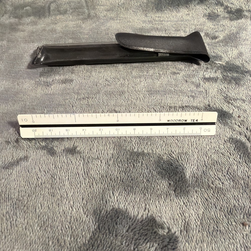 Vintage Woodrow TE4 Triangular Scale / Architects Ruler w/ Case