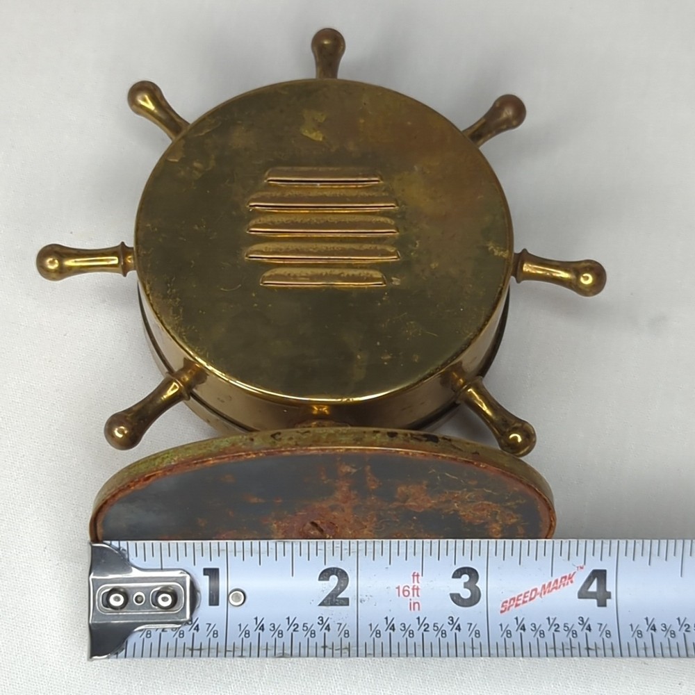 Nautical Ship Steering Wheel Design Thermometer - Non Working Humidity Meter