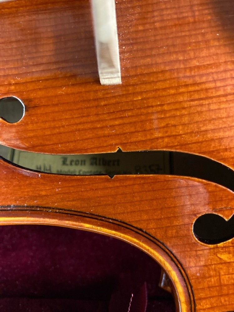 Leon Albert Student Violin 4/4 Contate Case and Bow