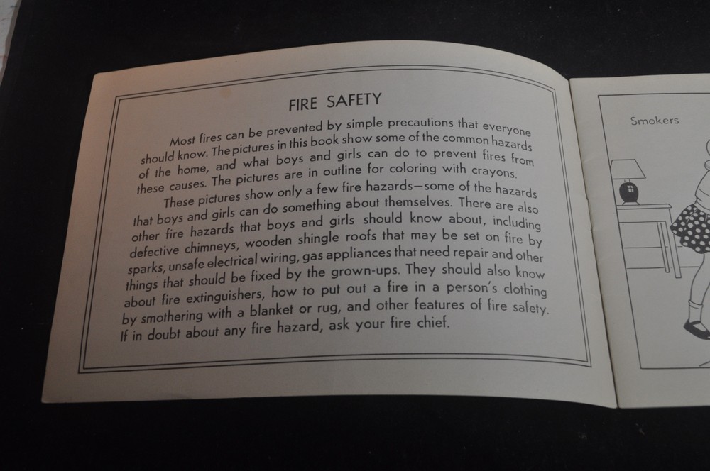 1945 *TWO Different* The Fire Chief Fire Prevention Book