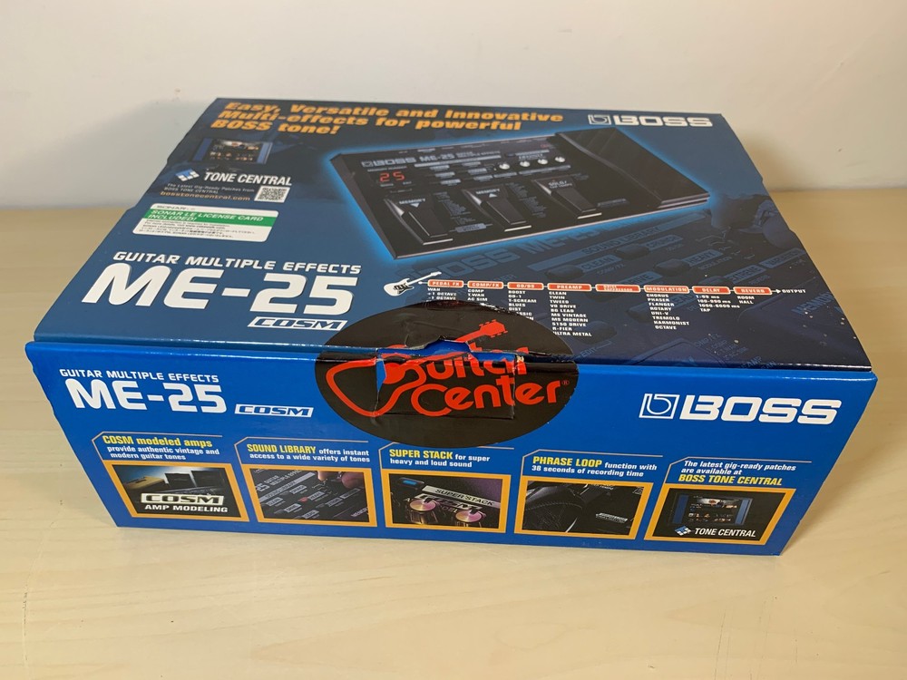 BOSS ME-25 Guitar Multi-Effects Processor w/ box + Inst Cable + 9v Power Adaptor