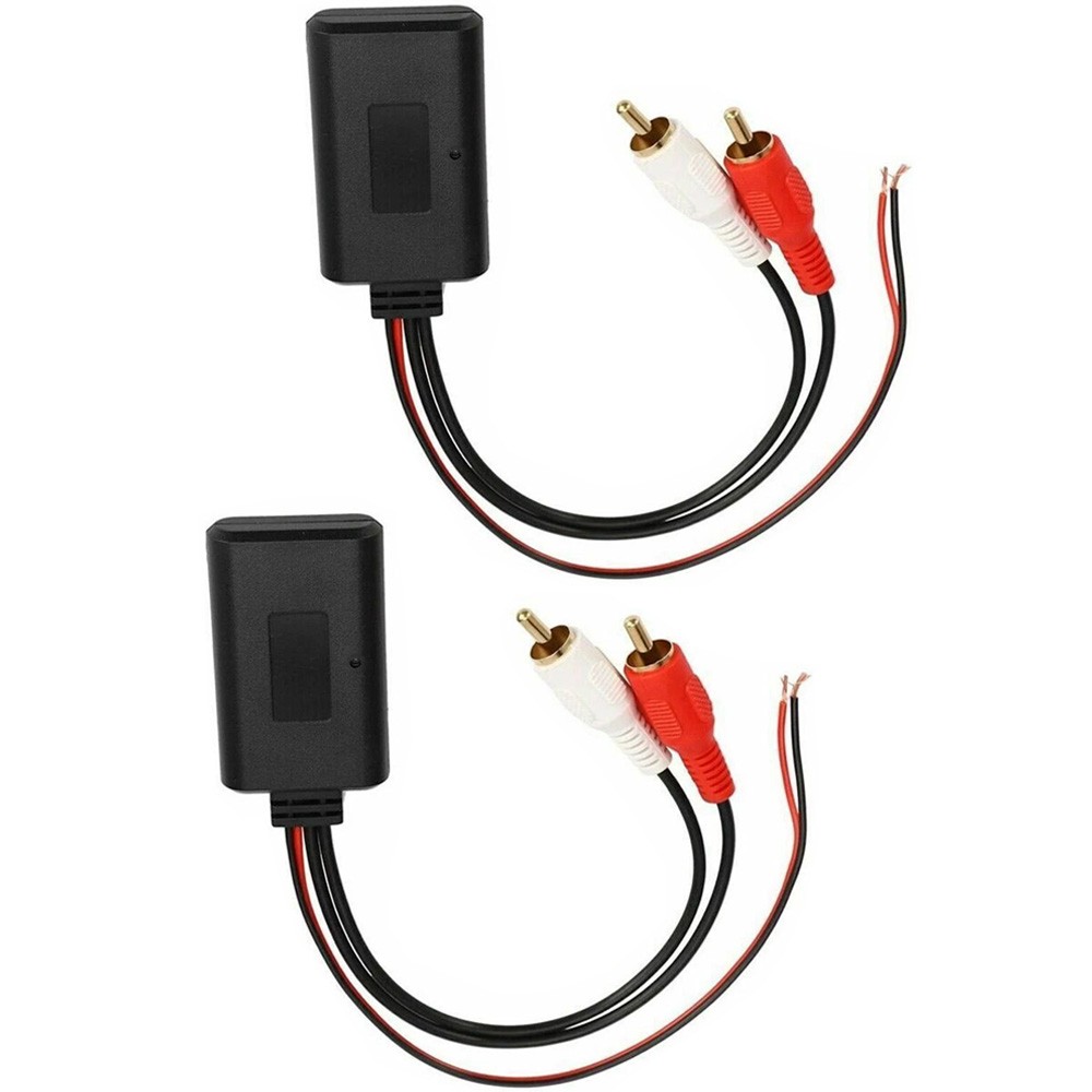 2Pcs Car Audio Stereo Bluetooth AUX Receiver Module RCA Interface Cable Adapter