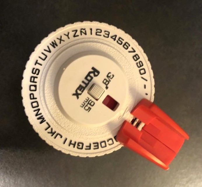 VINTAGE ROTEX 3/8" LABEL MAKER