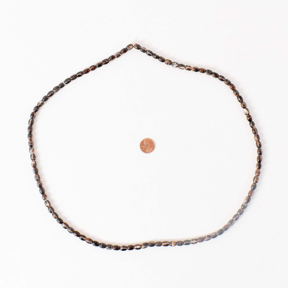 Coffee Bean Wedding Trade Beads 32 Inch