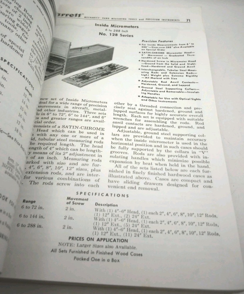 Starrett Tools Catalog #27, Second Edition, 1957