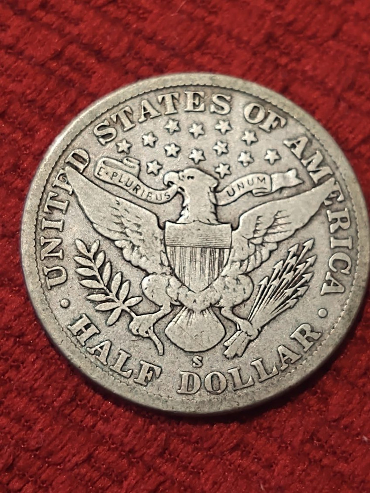 1905-S Barber Silver Half Dollar High Fine Partial LIBERTY
