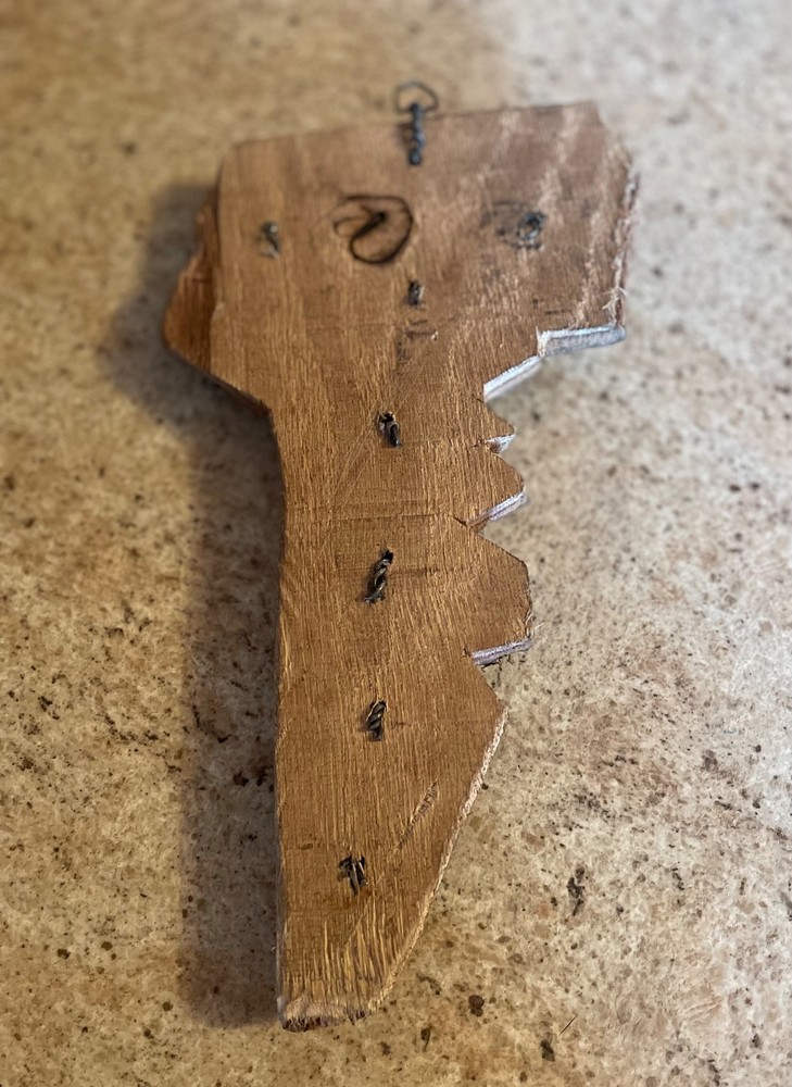 Key Shaped Rustic Key Rack Handmade