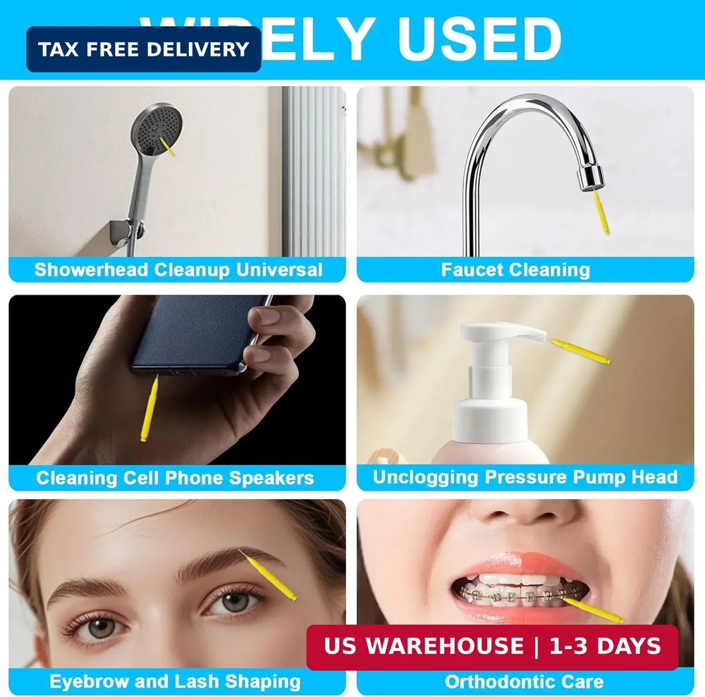 Multiplesize Showerhead Cleaner Tools, Shower Head Cleaning Brushes Small Hole,