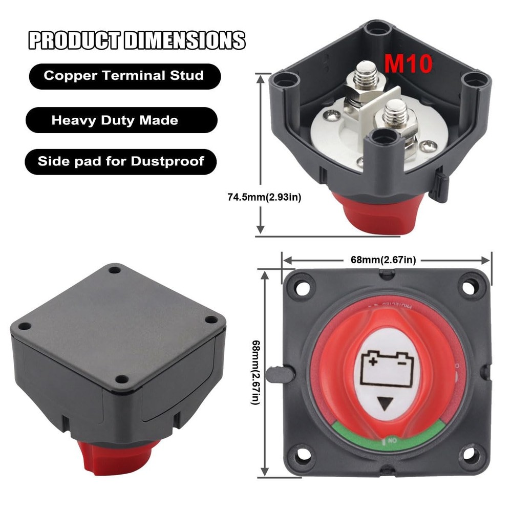 Battery Switch Power Cut Master Disconnect ON/OFF