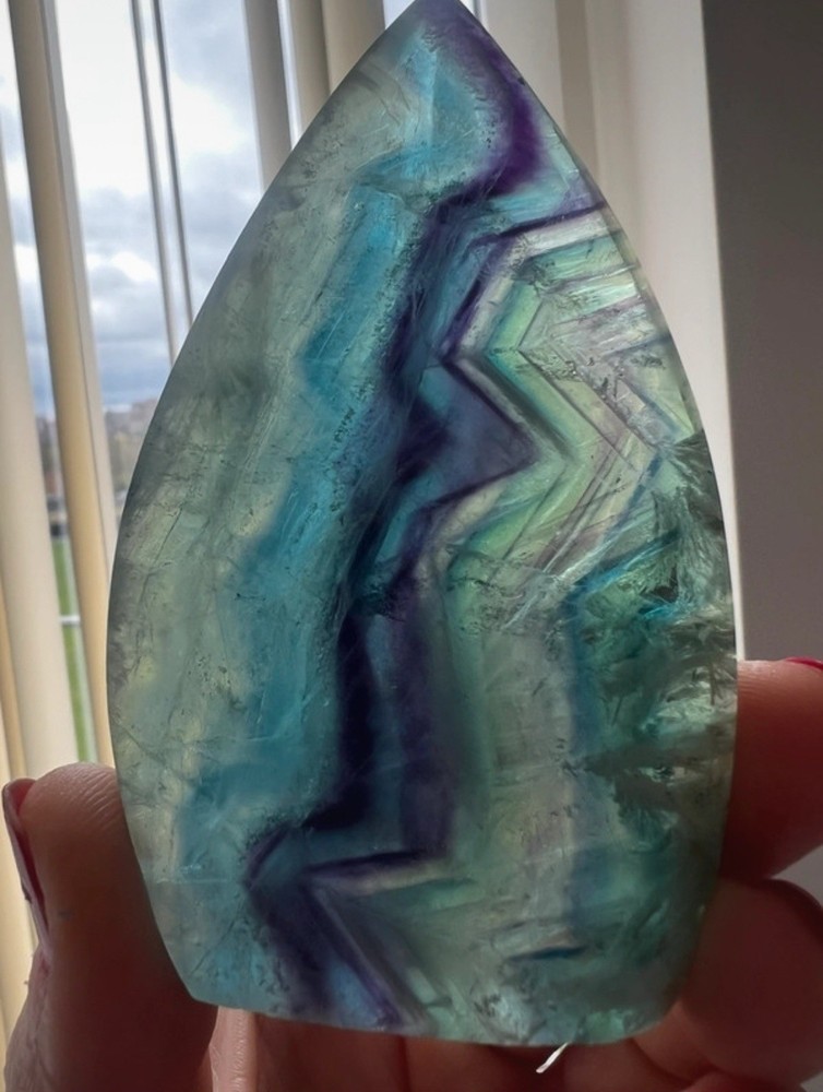 153g Fluorite Polished Teardrop